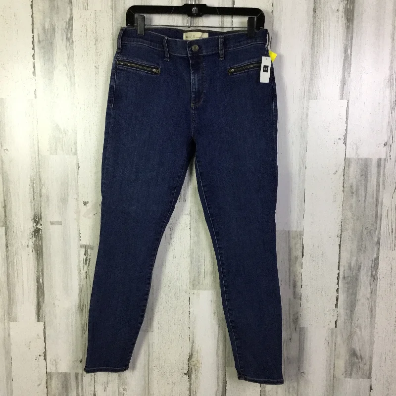 Jeans Skinny By Gap In Blue Denim, Size: 12