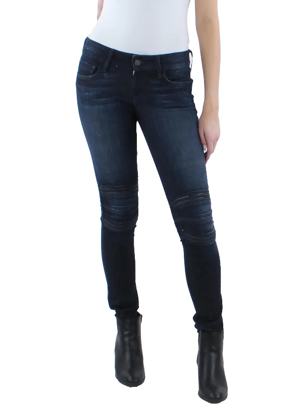 Womens Denim Low Rise Ankle Jeans