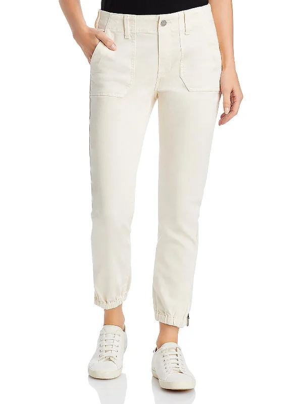 Womens High Rise Crop Jogger Jeans