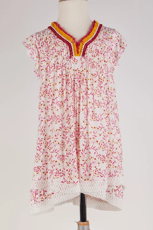 Kids Mini Dress Sasha - Pink Cerise